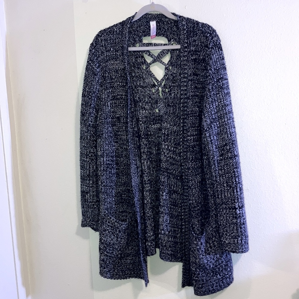 Multicolored chunky knit sweater